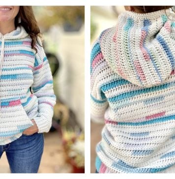 Solara Hoodie Free Crochet Pattern and Video Tutorial