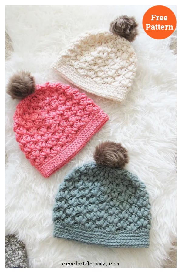 Winter Blossom Hat Free Crochet Pattern