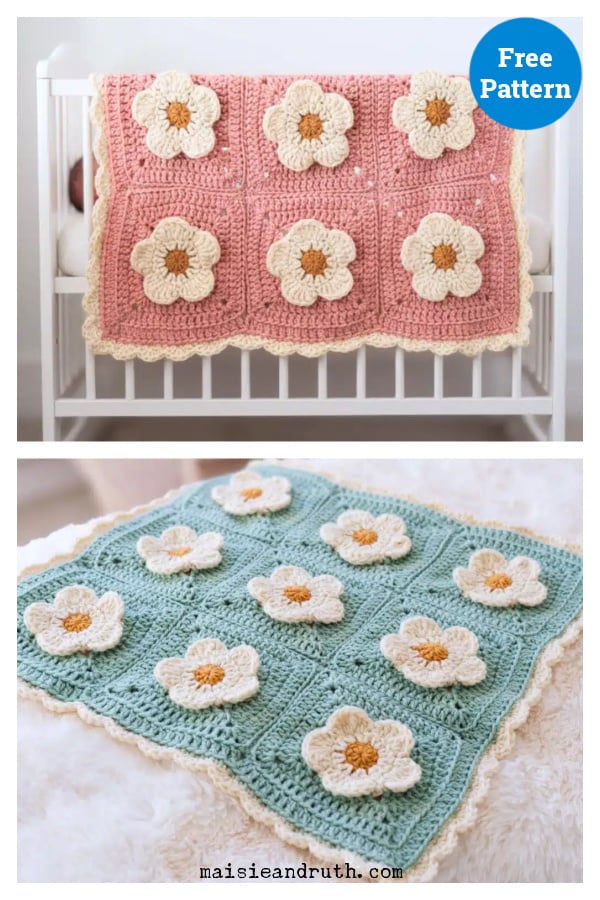 Baby Cozy Petals Blanket Free Crochet Pattern