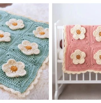Baby Cozy Petals Blanket Free Crochet Pattern