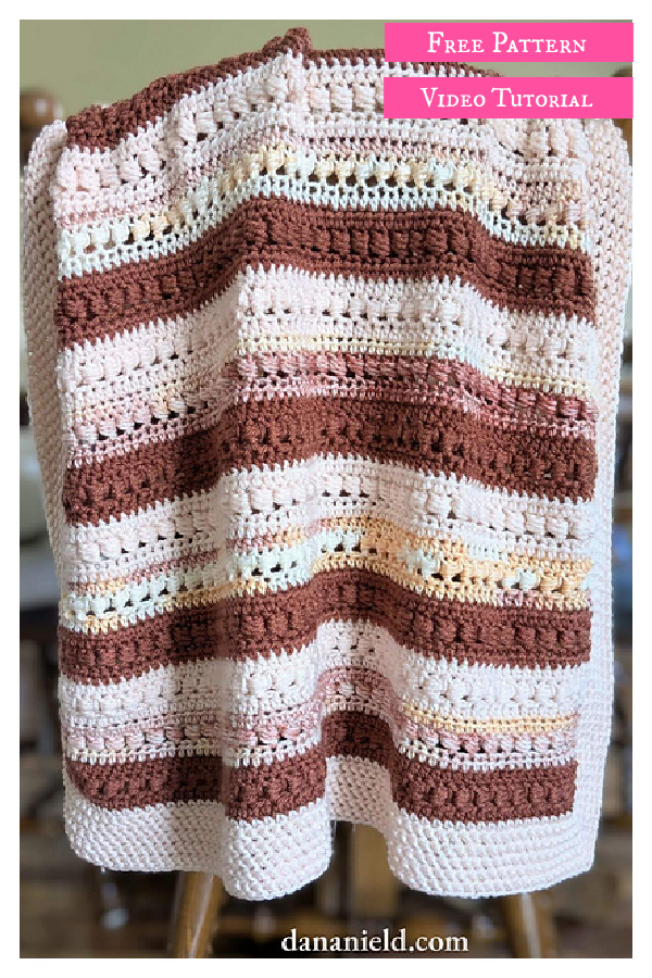 Bead Stitch Baby Blanket Free Crochet Pattern and Video Tutorial