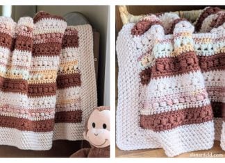 Bead Stitch Baby Blanket Free Crochet Pattern and Video Tutorial