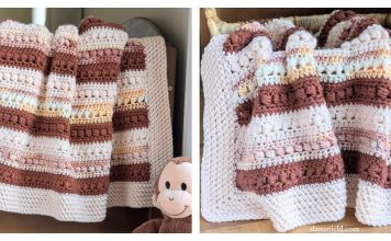 Bead Stitch Baby Blanket Free Crochet Pattern and Video Tutorial