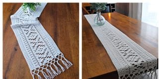 Boho Chic Table Runner Free Crochet Pattern