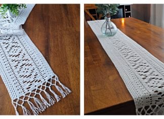 Boho Chic Table Runner Free Crochet Pattern