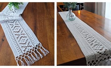 Boho Chic Table Runner Free Crochet Pattern