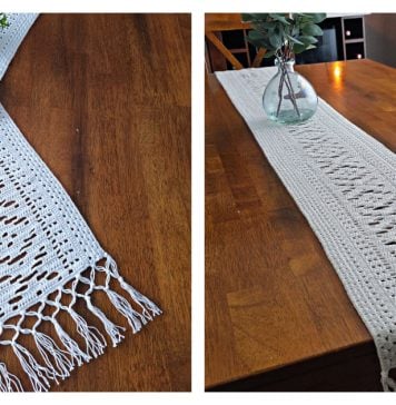 Boho Chic Table Runner Free Crochet Pattern