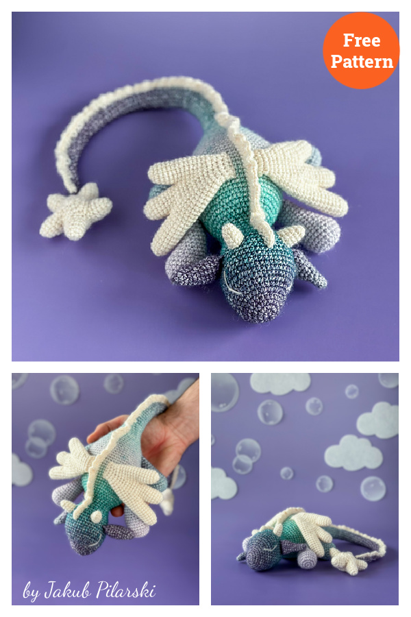 Dreamy the Sleepy Dragon Free Crochet Pattern