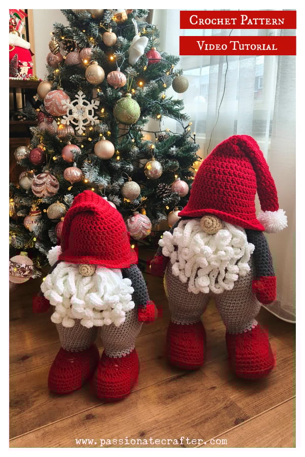 Jumbo Gnome Amigurumi Crochet Pattern and Video Tutorial
