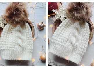 Lone Twist Beanie Hat Free Crochet Pattern and Video Tutorial