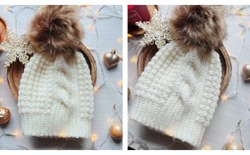 Lone Twist Beanie Hat Free Crochet Pattern and Video Tutorial