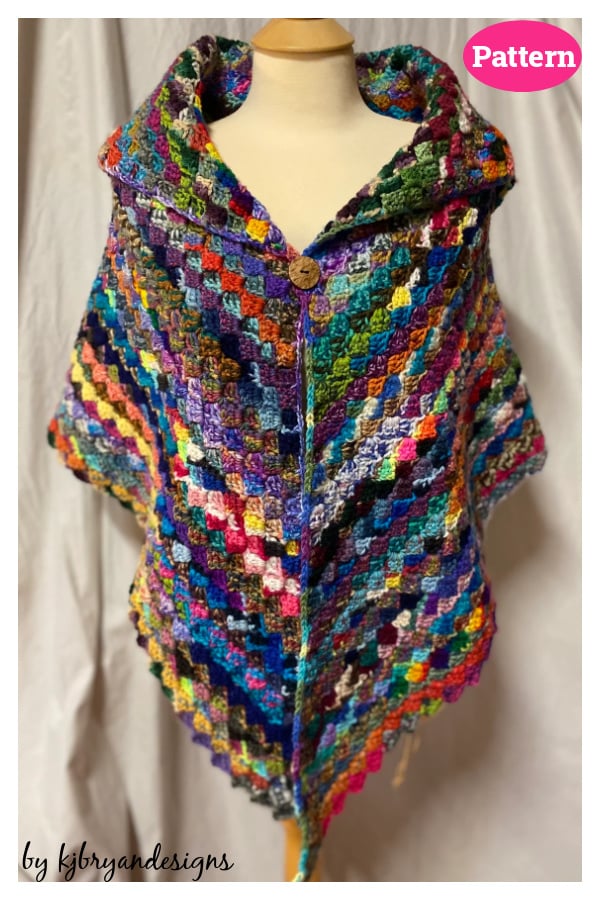 Magic Scrap C2C Blanket Shawl Crochet Pattern