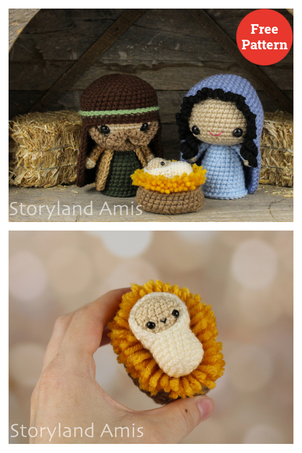 Nativity Set Free Crochet Pattern