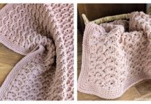 Slanted Shells Baby Blanket Free Crochet Pattern