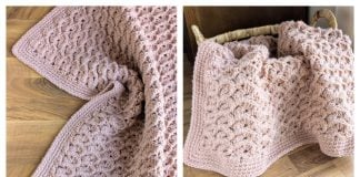 Slanted Shells Baby Blanket Free Crochet Pattern