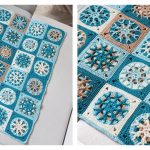 Snowflake  Granny Square Blanket Free Crochet Pattern