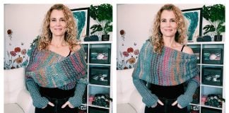 Tunisian Sweater Scarf Free Crochet Pattern and Video Tutorial