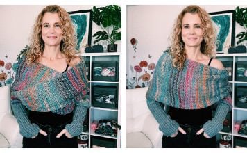 Tunisian Sweater Scarf Free Crochet Pattern and Video Tutorial