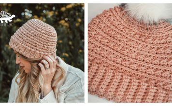 Basic Ridge Beanie Free Crochet Pattern and Video Tutorial