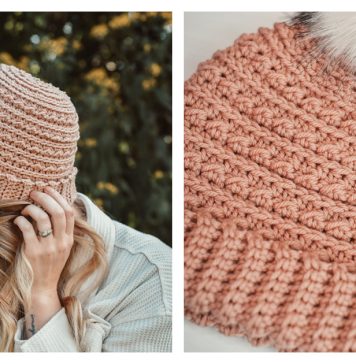 Basic Ridge Beanie Free Crochet Pattern and Video Tutorial