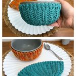 Bowl Cozy in Rows Free Crochet Pattern