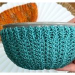 Bowl Cozy in Rows Free Crochet Pattern