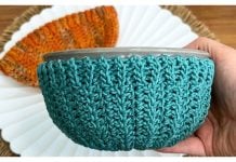 Bowl Cozy in Rows Free Crochet Pattern