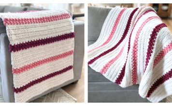 Braided Puff Blanket Free Crochet Pattern and Video Tutorial