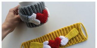 Cup Cozy with Heart Free Crochet Pattern and Video Tutorial