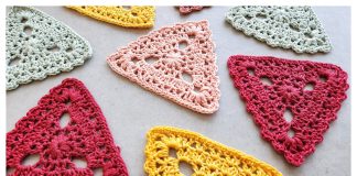 Floral Triangle Bunting Free Crochet Pattern and Video Tutorial