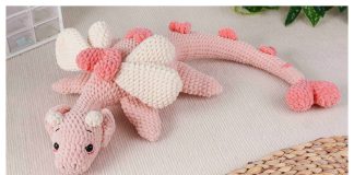 Heart Dragon Amigurumi Crochet Pattern