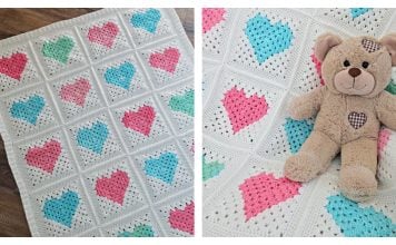 Heart Quilt Free Crochet Pattern