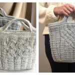 Mesa Ribbed Basket Bag Free Crochet Pattern and Video Tutorial
