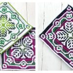 Mosaic Emerald Spray Afghan Block Free Crochet Pattern