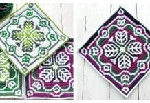 Mosaic Emerald Spray Afghan Block Free Crochet Pattern Mosaic Emerald Spray Afghan Block Free Crochet Pattern