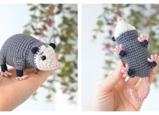 Polly the Opossum Amigurumi Free Crochet Pattern