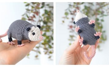 Polly the Opossum Amigurumi Free Crochet Pattern