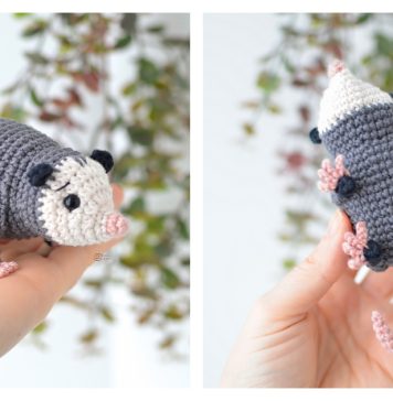 Polly the Opossum Amigurumi Free Crochet Pattern