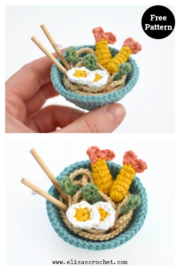 Ramen Bowl Free Crochet Pattern