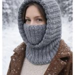 Ribbed Balaclava Turtleneck Hoodie Crochet Pattern