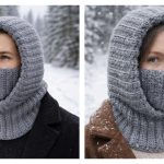 Ribbed Balaclava Turtleneck Hoodie Crochet Pattern