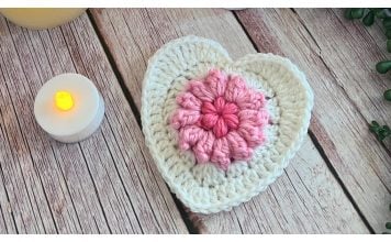 Rustic Heart Motif Free Crochet Pattern