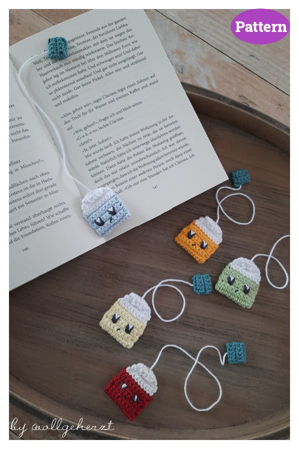 Tea Bag Bookmark Crochet Pattern 