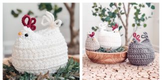 Wheat Stitch Chickens Free Crochet Pattern and Video Tutorial