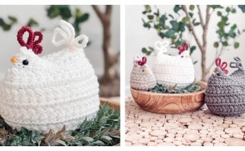 Wheat Stitch Chickens Free Crochet Pattern and Video Tutorial