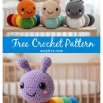 Amigurumi Rainbow Caterpillar Free Crochet Pattern