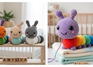 Amigurumi Rainbow Caterpillar Free Crochet Pattern