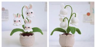Bunny Bellflower Pot Crochet Pattern