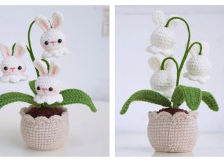 Bunny Bellflower Pot Crochet Pattern