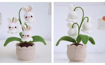 Bunny Bellflower Pot Crochet Pattern